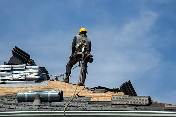 Professional Gutter Installation technician working in West Bend, WI